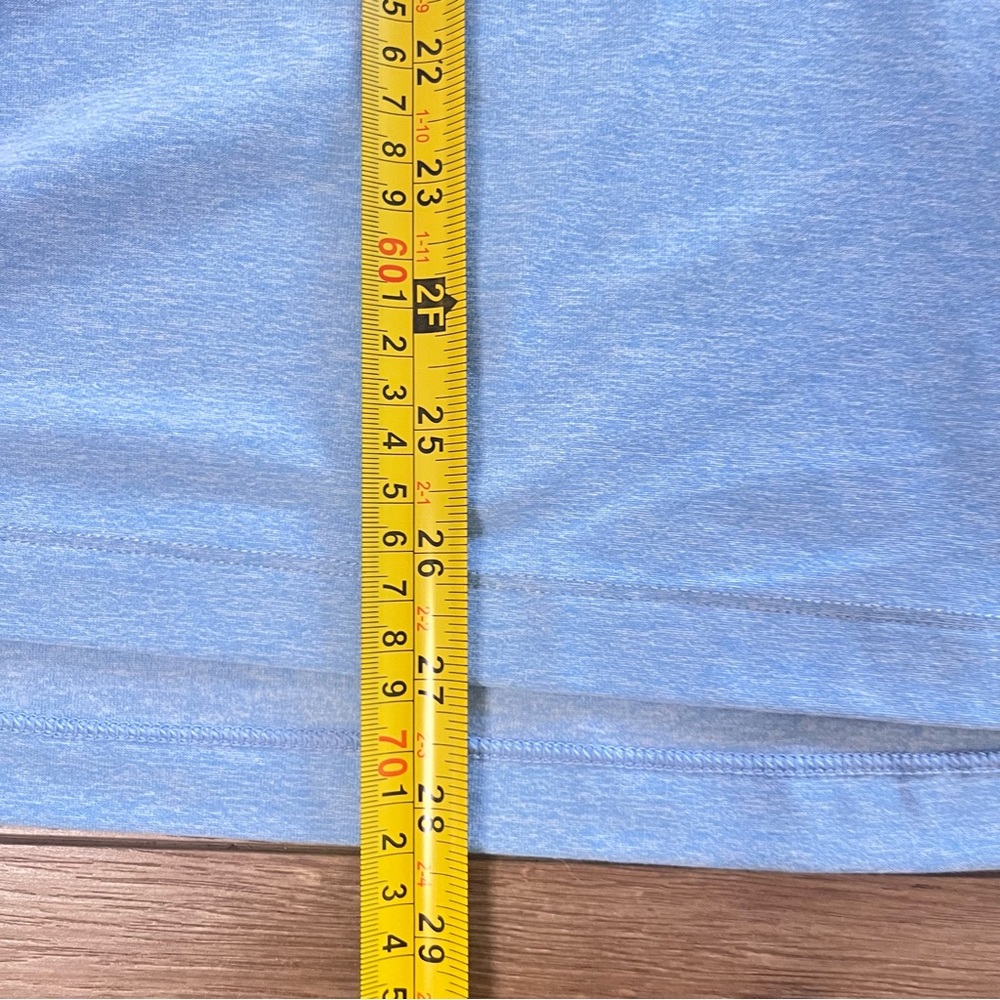 Peter Millar KALOS Golf Women's Perth Melange Raglan-Sleeve 1/4 Zip Blue Size L - Picture 7 of 13